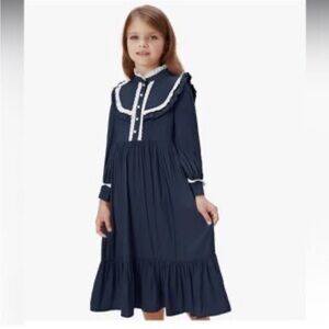 Scarlett Darkness navy dress girls 14